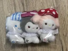 산리오 キャラクターズ ミルキーボア きのこ帽子マスコット 全3種 タグ付き新品