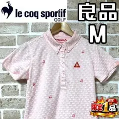 【早い者勝ち✨】ルコックゴルフ レディース 半袖 ポロシャツ M ピンク 総柄