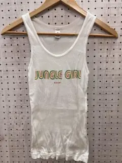 B系 古着 JUNGLE GIRL ラスタカラー プリント リブ タンクトップのサムネイル