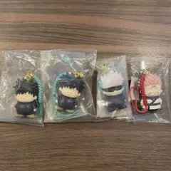 呪術廻戦 伏黒恵 五条悟 両面宿儺 根付ますこっと キーホルダー 4点セット
