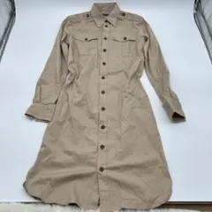 RALPH LAUREN ラルフローレン ベージュ 長袖 シャツワンピース L