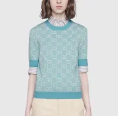 GUCCI GGロゴ 千鳥格子柄 半袖ニット GUCCI GGロゴ 千鳥格子柄 半袖ニット - メルカリ