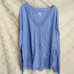 OLD NAVY 【M】長袖カットソー Vネック 青 カジュアル ルームウェアのサムネイル