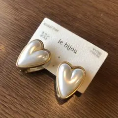 【No.986】可愛いクラシカルぷっくり立体パールハート♡ピアス新品お洒落上品♡