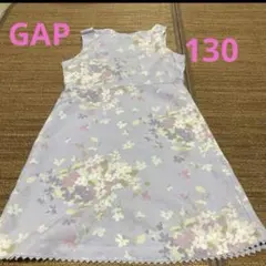 GAP 花柄ノースリーブワンピース（薄紫色） 130