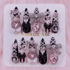 量産型×地雷系 闇堕ち魔法少女ネイル ゴテゴテ †❤︎ ネイルチップ ₍ᐢ‥ᐢ₎