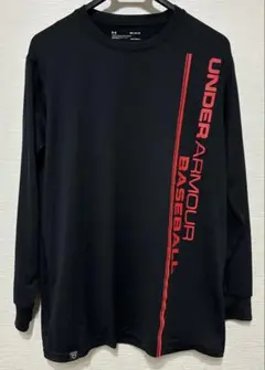 UNDER ARMOUR ブラック ロングスリーブ Tシャツ