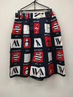 (13) Munsingwear ゴルフ パンツ ネイビー/レッド/ホワイト