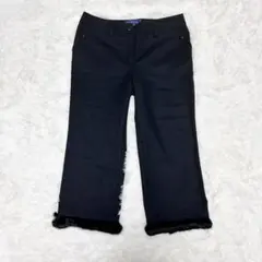 エムズグレイシー 裾ラビットファー カシミヤ混 2way クロップドパンツ 40のサムネイル