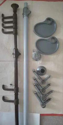 ドリームハンガー！ワンタッチポールハンガー2本セット～突っ張り収納 ポール