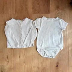 74cm 6-9ヶ月zara カーディガン ロンパース セットアップ