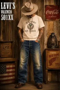 90s ヴィンテージ　Levi’s501XX バレンシア555 鬼ヒゲ 赤耳のサムネイル