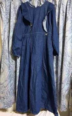 デニム ロングワンピース