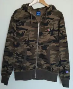 Champion チャンピオン 迷彩柄 ジップアップパーカー Lサイズ
