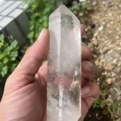 売り切りセール！美品　水晶　六角柱　ポイント　13cm 277g 高透明度 レアのサムネイル