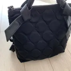 慈雨 ジウ jiu センソユニコ ドット柄リュック　水玉 ブラック 黒 牛革