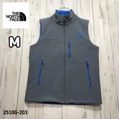 ✩ノースフェイス✩ストレッチベスト　メンズM US規格　グレー×ブルーのサムネイル