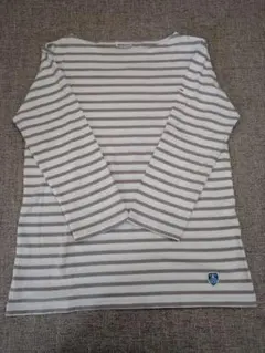 GWSALL☆　ORCIVAL　七分袖Tシャツ　ベージュ×ホワイト　0