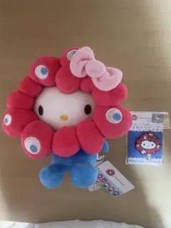 万博限定　ミャクミャクキティ　ぬいぐるみMサイズ　クリップセット