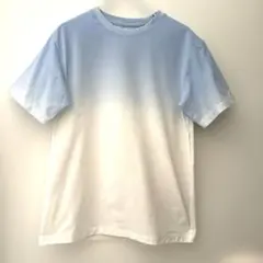 UNIQLO グラデーションTシャツ ブルー×ホワイト