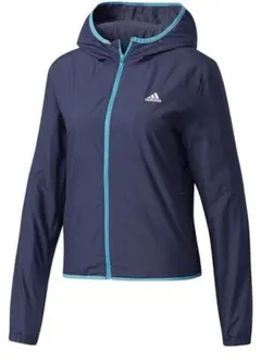 adidas フード付きウィンドブレーカー ネイビー