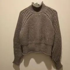 H&MエイチアンドエムMグレー ハイネック セーター新品未使用タグ付き