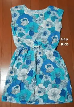 GAPキッズ　チュニック　フラワーモチーフ　ブルー　女の子★　xL12(150)