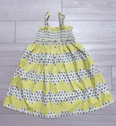 【新品】イエロー 花柄 ノースリーブ 120cmのサムネイル