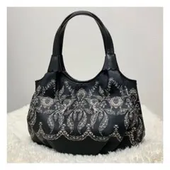 希少 ANNA SUI アナスイ ウォールデコ ミニボストンバッグ ブラウン 蝶