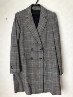 【美品】ZARA BASIC チェック柄チェスターコート