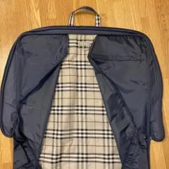 【美品】バーバリー　BURBERRY ガーメントバッグ ノバチェック　ブラック