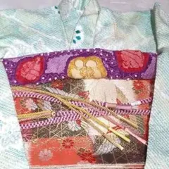 正絹★本総絞り★グリーンのグラデーションが爽やかな1/2成人式～十三参り用祝着