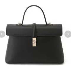 ひねり金具ワンハンドルバッグ/2WAY ブラック VIS