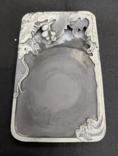 骨董品】中国古硯 波と龍の彫刻 硯箱 - メルカリ