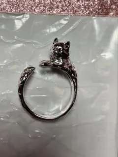 猫　リング　指輪　シルバー