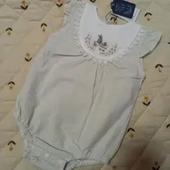 コトリ　cottoli バースデイ ロンパース うさぎ 刺繍