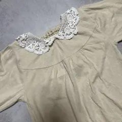 conoco バースデイ　 レース襟　ベビーロンパース　長袖