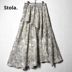 stola. ストラ マーブル柄プリントスカート イレヘム サイズ36 シフォン