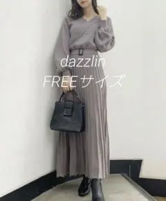 dazzlin♡カシュクールプリーツワンピース