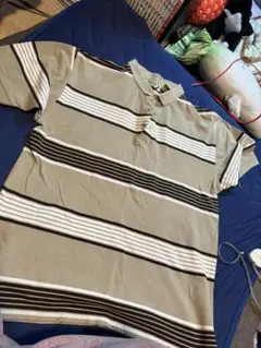 212nyc ポロシャツ XL ベージュ ストライプ　美品　レア！