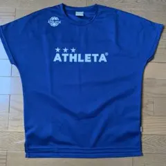 ATHLETA サッカー　フットサル　プラTシャツ　ネイビー　Sサイズのサムネイル