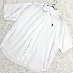 U.S.POLO ASSN.✨美品　シャツ　半袖　ロゴ入り　ホワイト　（M）