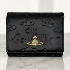 新品未使用 Vivienne Westwood 三つ折り財布 ブラック 銀マーク - メルカリ