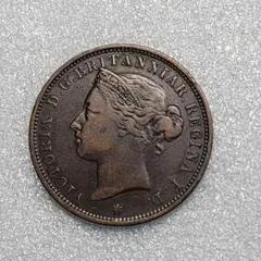 イギリス 1ペニー銅貨（ヴィクトリア女王ヤングヘッド）1844年（発行初