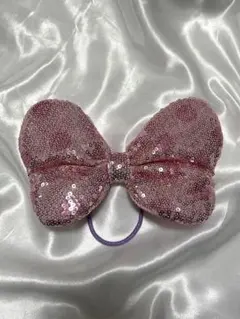 廃盤 ディズニー デイジー ビッグリボン スパンコール ヘアゴム