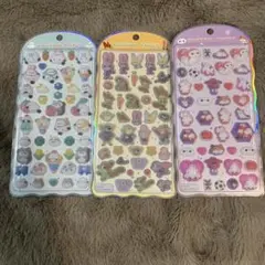 コットンパフィシール3枚セット ズートピア★ベイマックス★シマエナガ