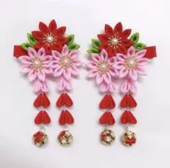 つまみ細工 髪飾り 七五三　２点セット