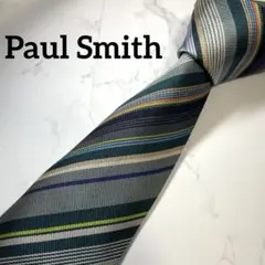 メリクリ特価！【新品未使用】ポールスミス ネクタイ ストライプ グリーン