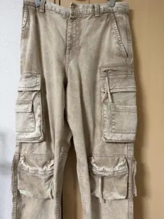 H&M ベージュ カーゴパンツ