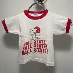 70s チャンピオン ヴィンテージ スヌーピー キッズ 古着 リンガー